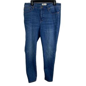 Madewell Men High Rise Skinny Jeans Size 32 Cotton/Elastane Blend Blue Denim
